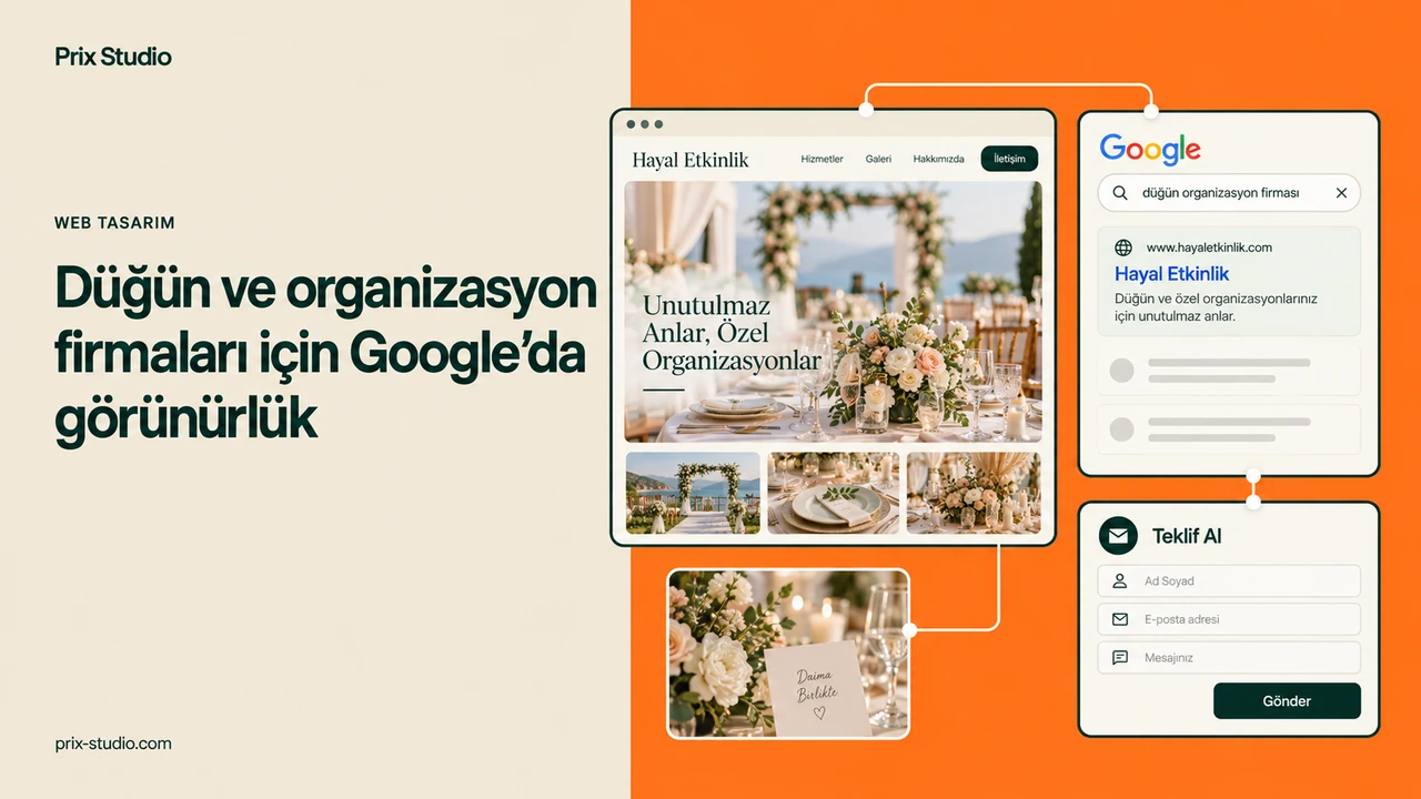 Düğün ve organizasyon firmaları için Google’da görünürlük