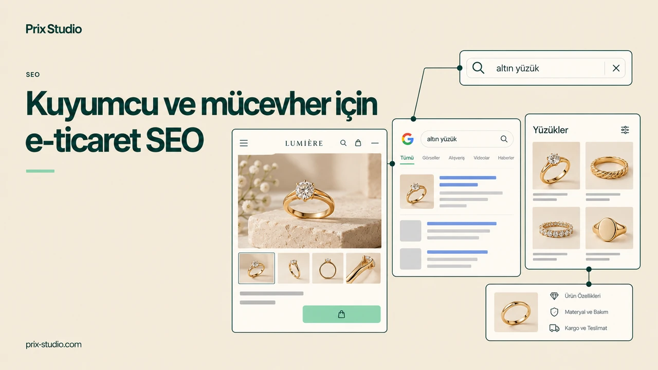 Kuyumcu ve mücevher için e-ticaret SEO