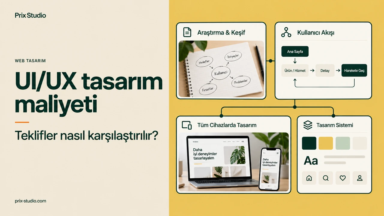 UI/UX tasarım maliyeti — Teklifler nasıl karşılaştırılır?