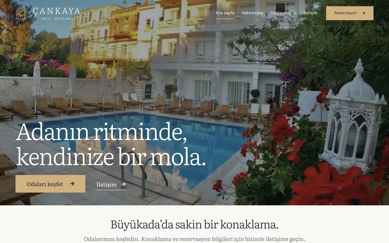 Büyükada Çankaya Otel — website preview