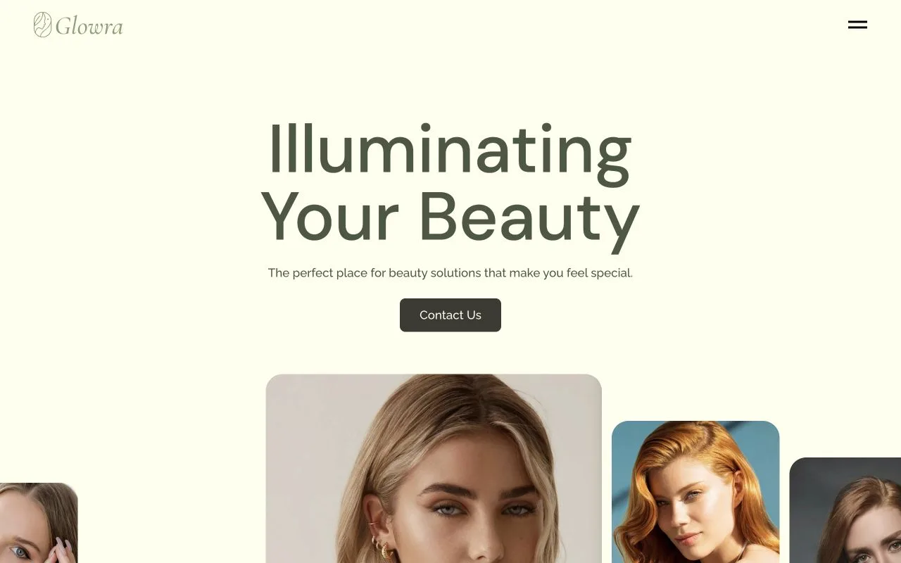 Glowra — website preview
