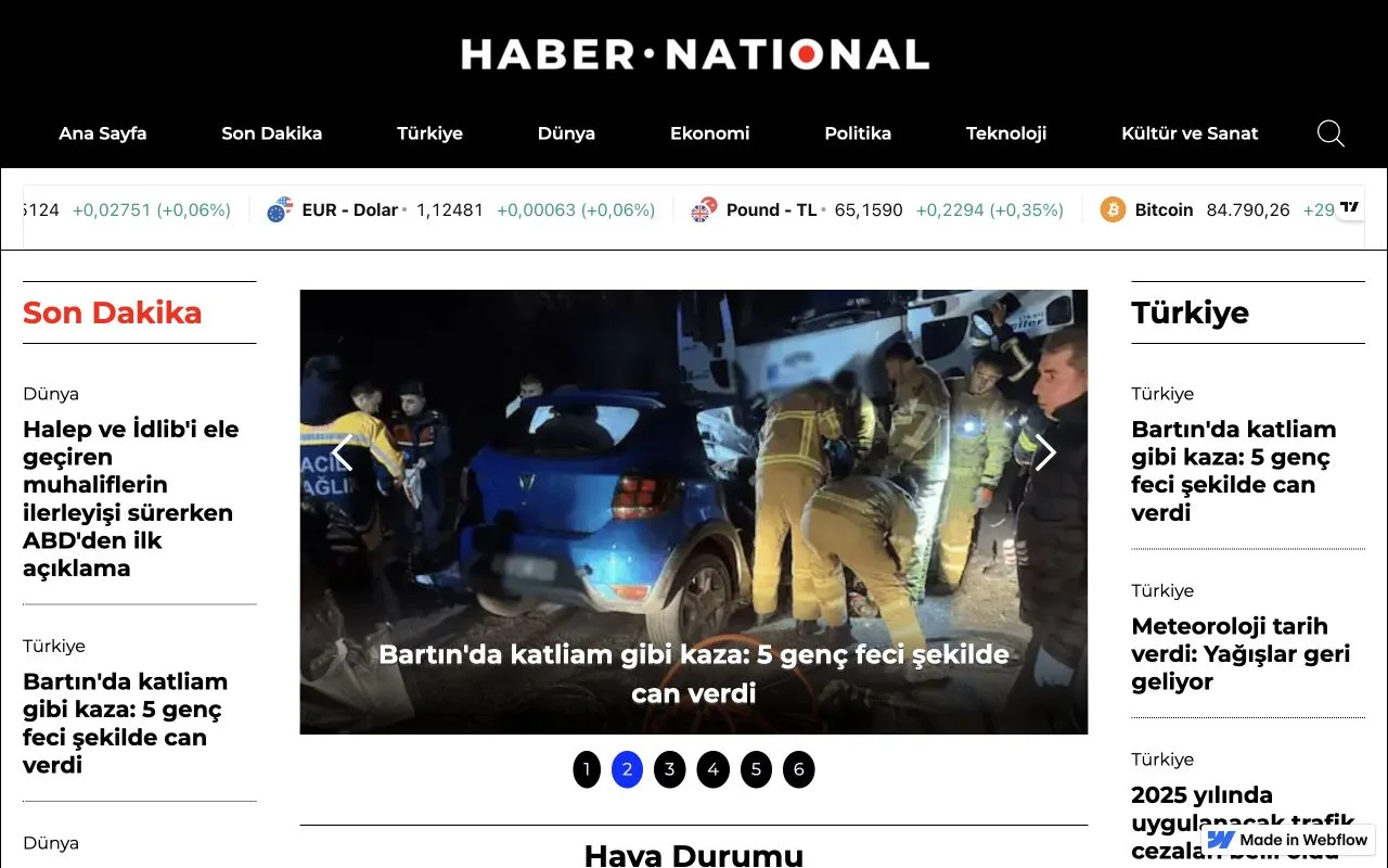 Haber National — website preview