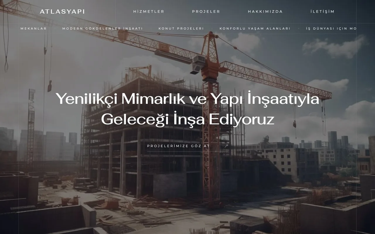 Atlas Yapı İnşaat — web sitesi önizlemesi