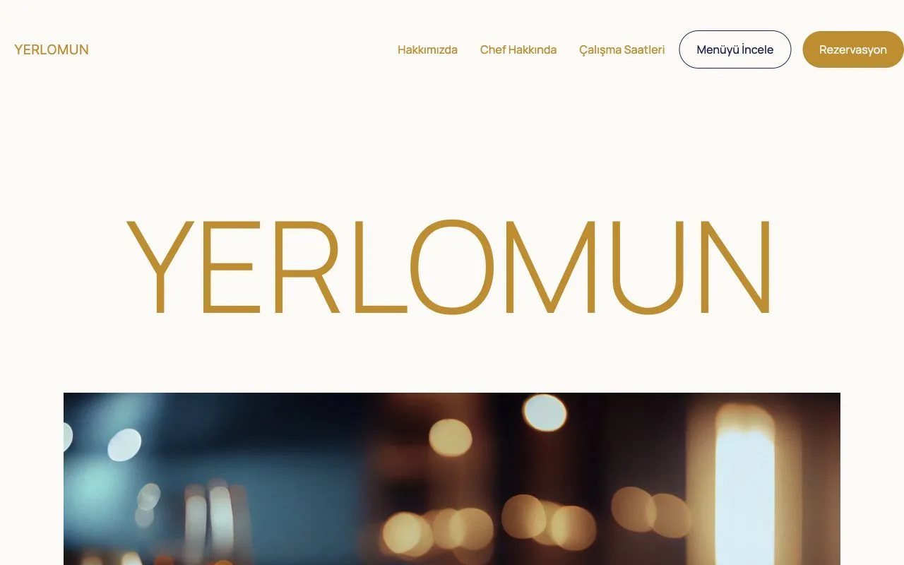 Yerlomun Restaurant — website preview