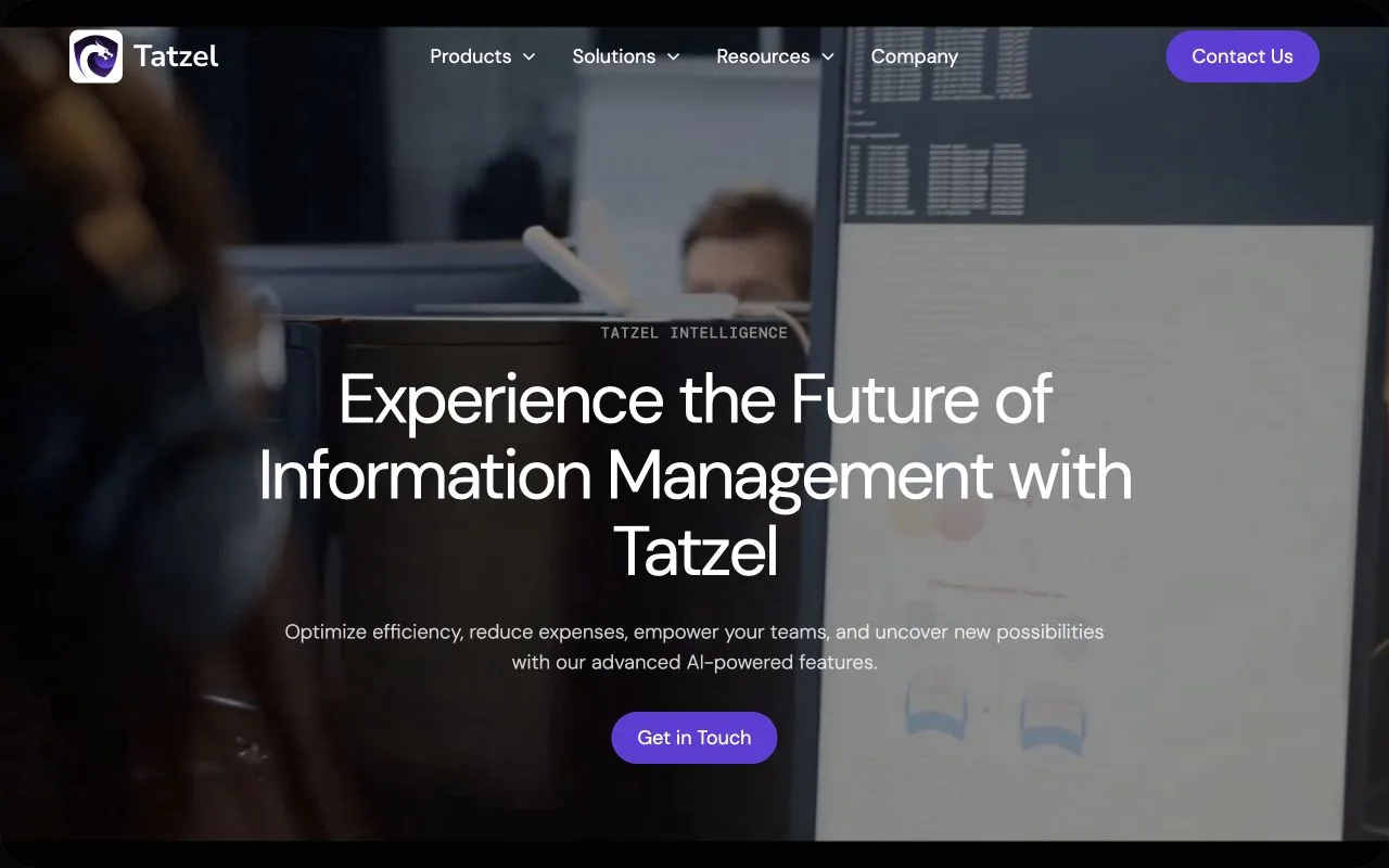 Tatzel — website preview