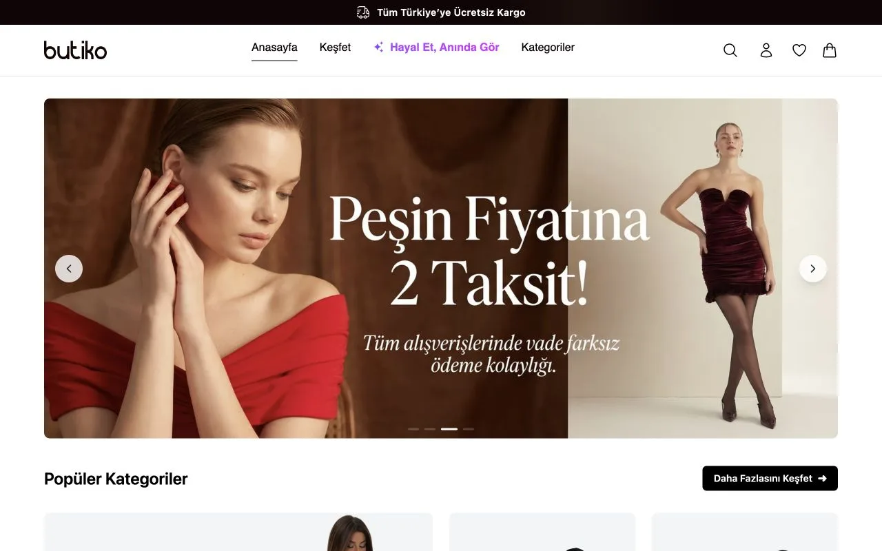 Butiko web sitesi