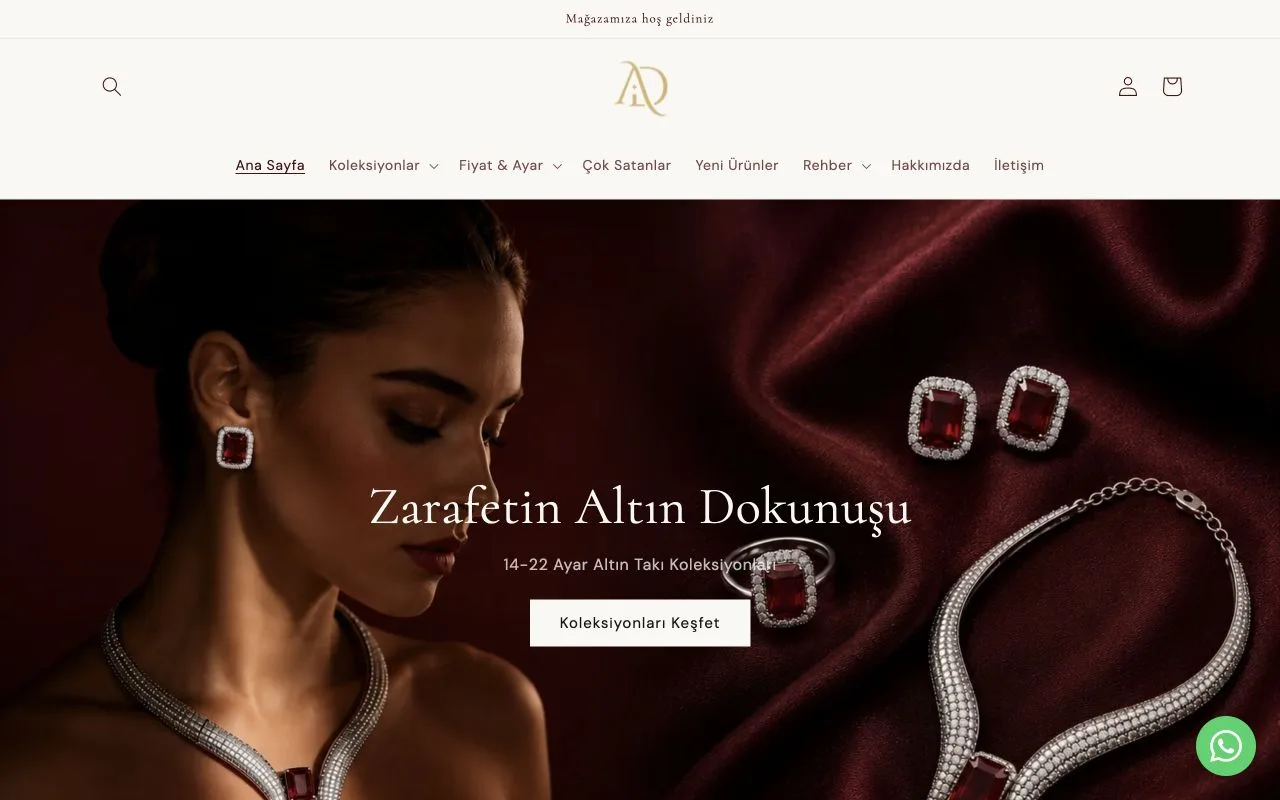 Altın dokunuş kuyum — website preview