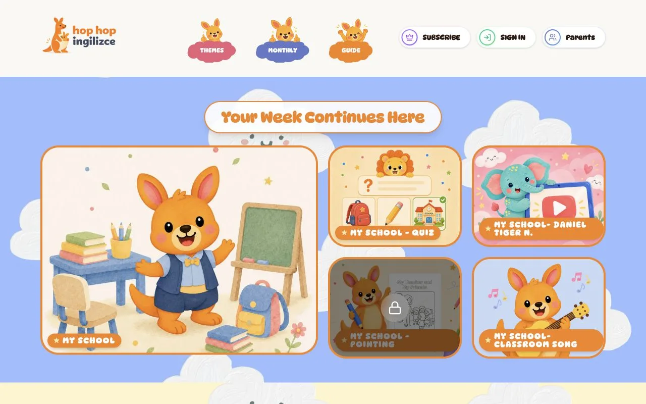 Hop Hop İngilizce — website preview