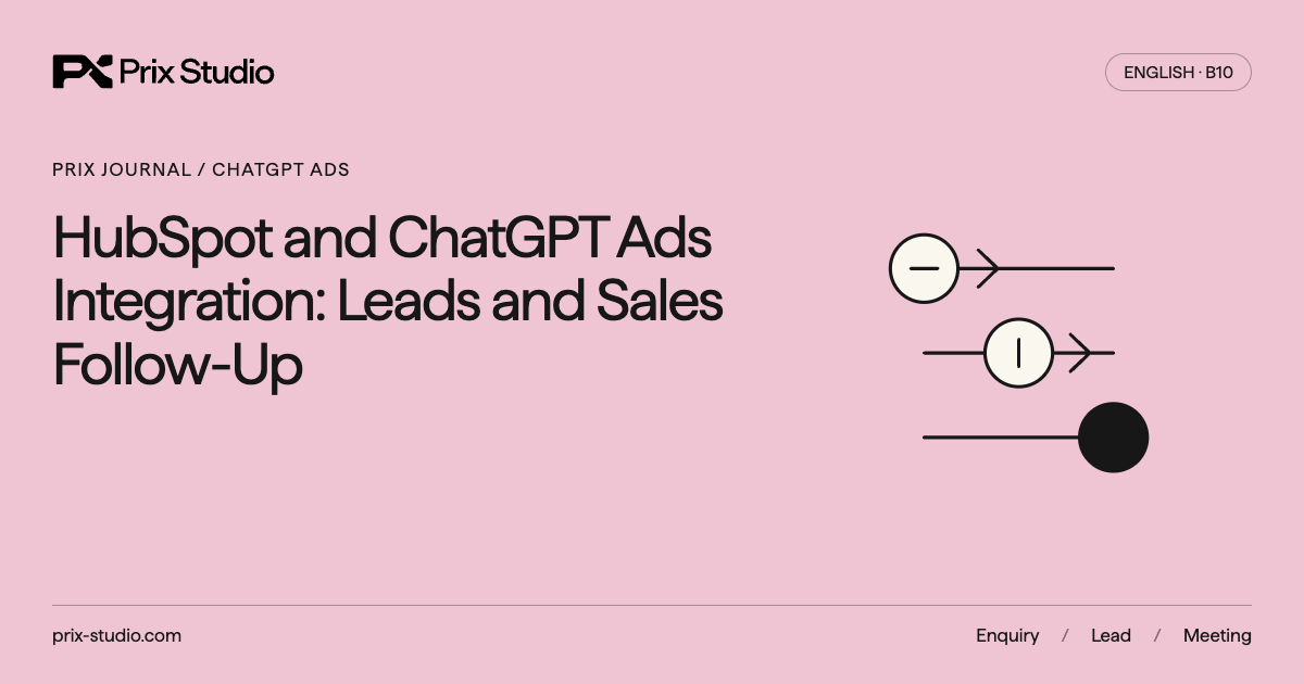 HubSpot and ChatGPT Ads Integration: Leads and Sales Follow-Up
