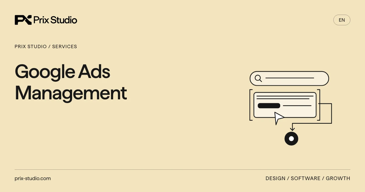Google Ads Management. Conceptual topic diagram; no actual client or project result is depicted.