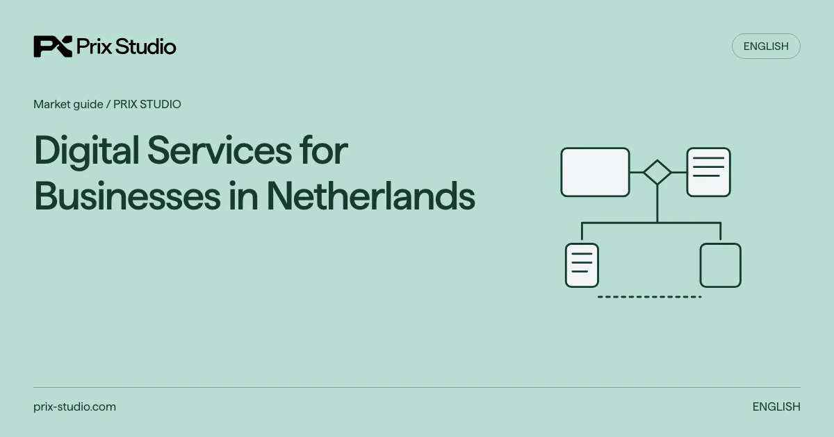 Digital Services for Businesses in Netherlands. Conceptual diagram of public site and operating-system integration.