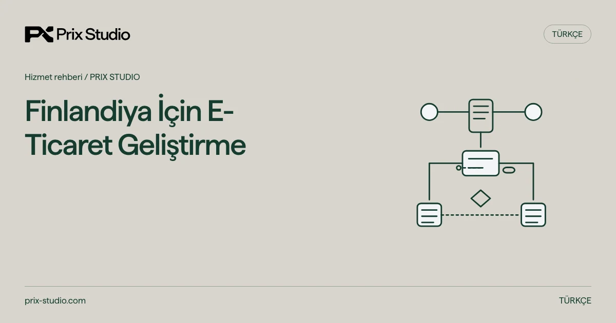 Finlandiya İçin E-Ticaret Geliştirme — kaynakta açıklanan görev, sorumluluk ve teslim kararlarının kavramsal diyagramı.