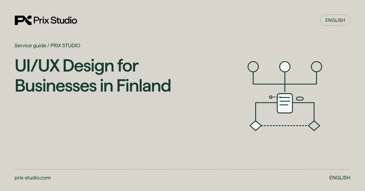 UI/UX Design for Businesses in Finland — conceptual diagram of the source task, responsibilities and delivery decisions.
