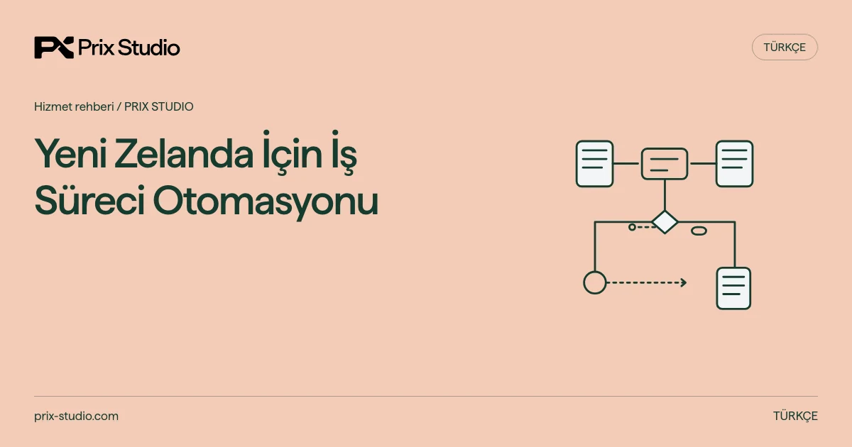 Yeni Zelanda İçin İş Süreci Otomasyonu — kaynakta açıklanan görev, sorumluluk ve teslim kararlarının kavramsal diyagramı.
