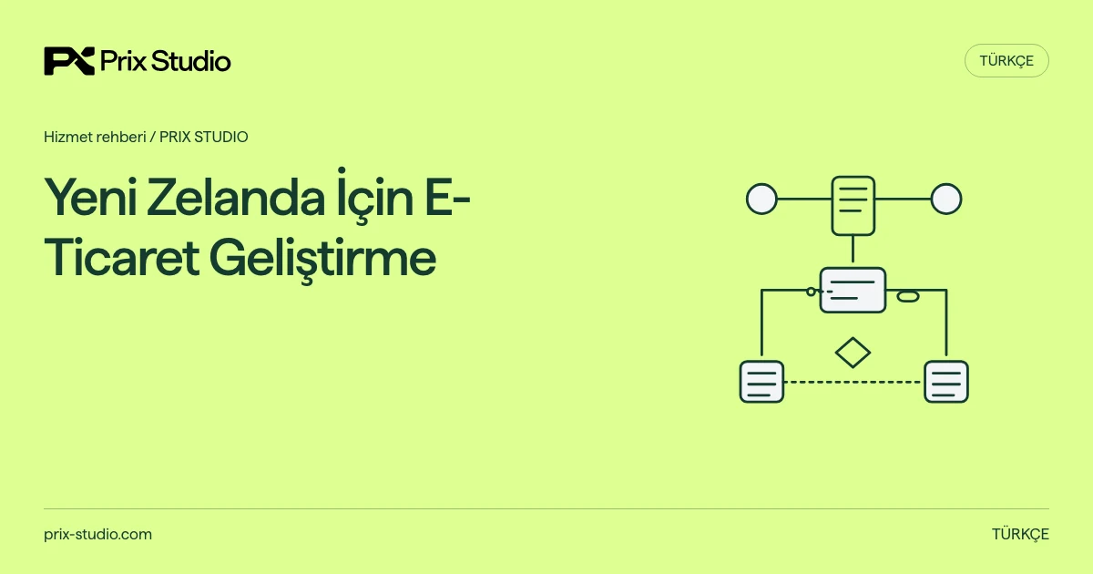 Yeni Zelanda İçin E-Ticaret Geliştirme — kaynakta açıklanan görev, sorumluluk ve teslim kararlarının kavramsal diyagramı.