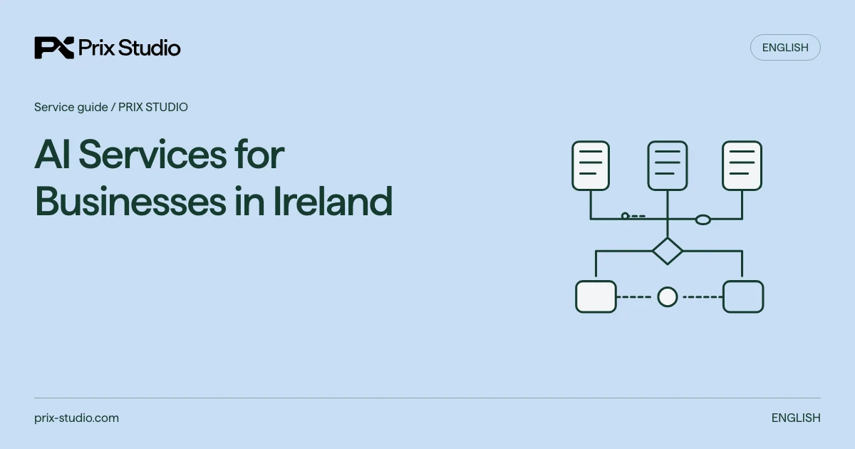 AI Services for Businesses in Ireland — conceptual source task, authority and review-flow diagram.