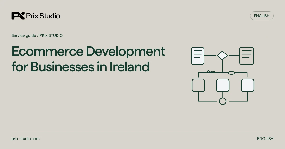 Ecommerce Development for Businesses in Ireland — conceptual source task, authority and review-flow diagram.