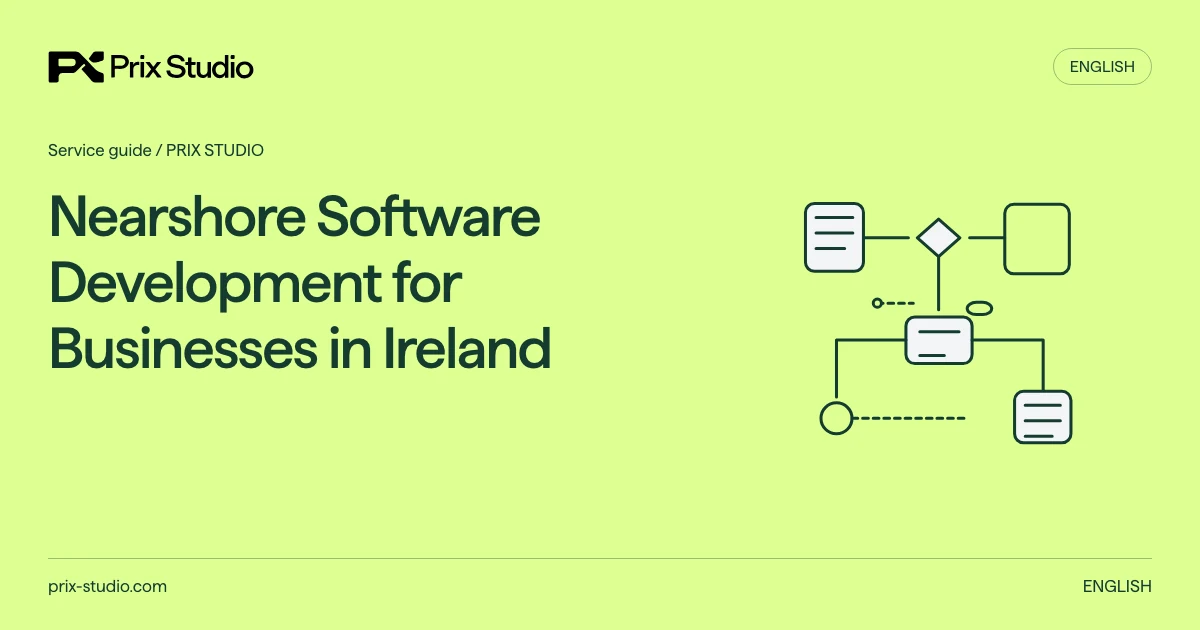 Nearshore Software Development for Businesses in Ireland — conceptual source task, authority and review-flow diagram.