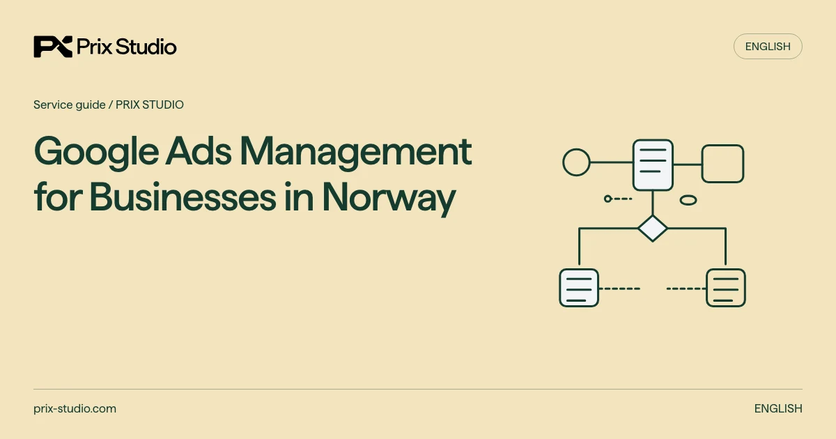 Google Ads Management for Businesses in Norway — conceptual source task, authority and review-flow diagram.