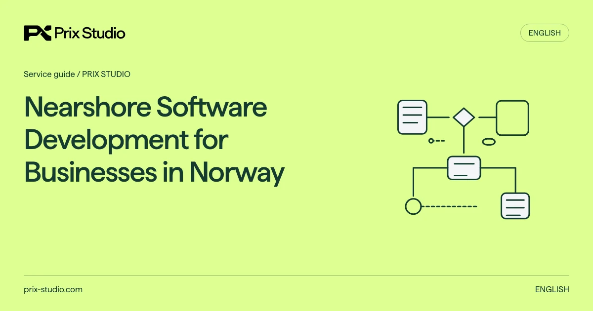Nearshore Software Development for Businesses in Norway — conceptual source task, authority and review-flow diagram.