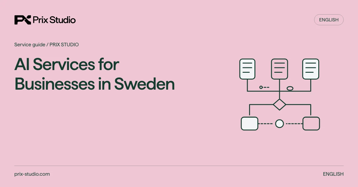 AI Services for Businesses in Sweden — conceptual source task, authority and review-flow diagram.