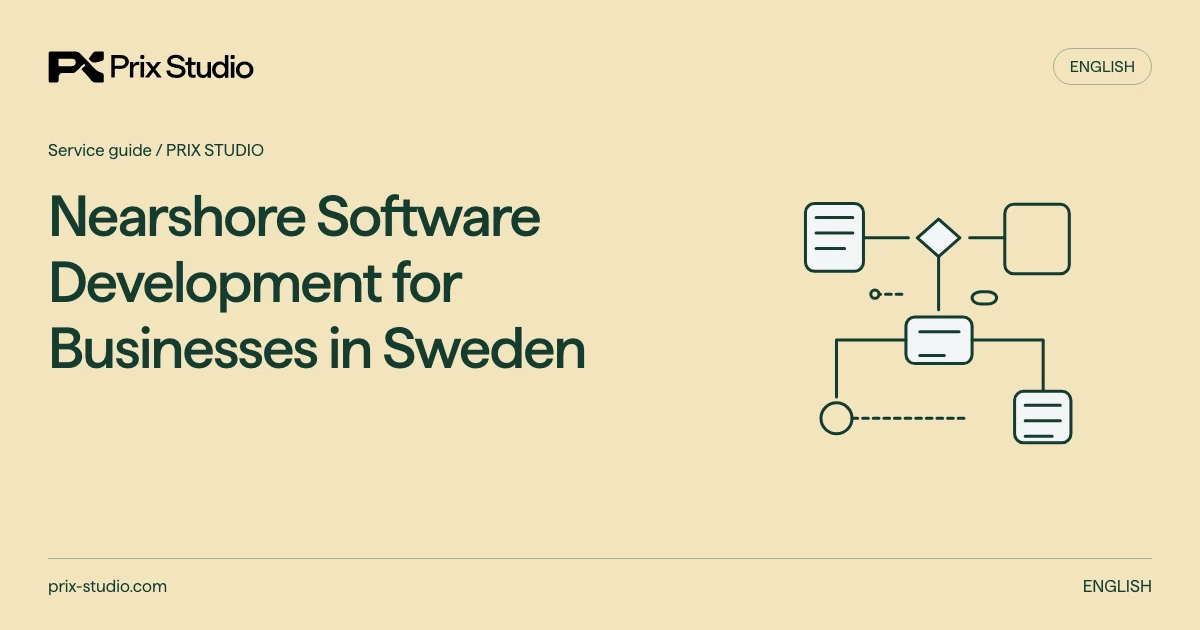 Nearshore Software Development for Businesses in Sweden — conceptual source task, authority and review-flow diagram.