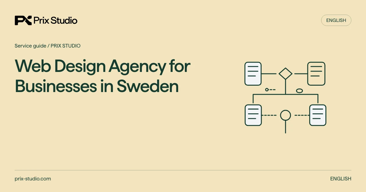 Web Design Agency for Businesses in Sweden — conceptual source task, authority and review-flow diagram.