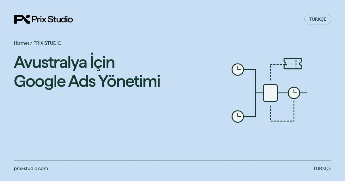 Avustralya İçin Google Ads Yönetimi — Bölgesel yanıt zamanı ile hesap saati ayrımı; dönüşüm kaydı ve harcama yetkisi.