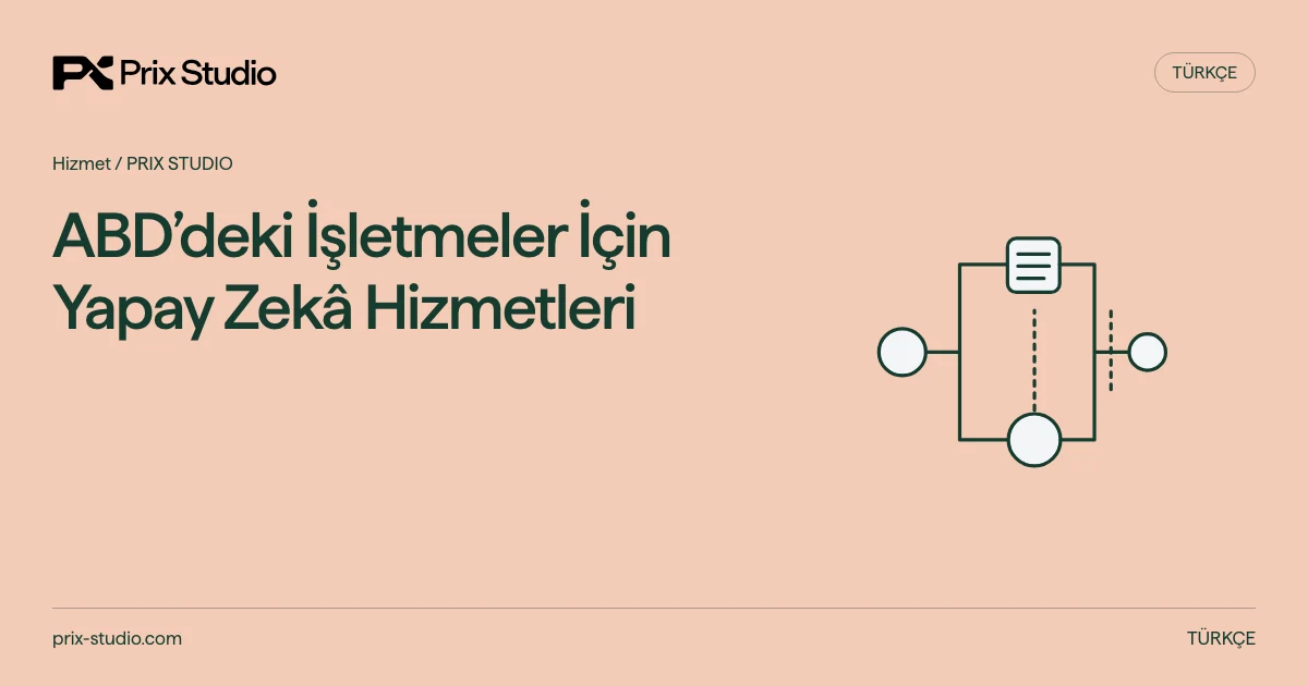 ABD’deki İşletmeler İçin Yapay Zekâ Hizmetleri — Görev, hazır çözüm seçeneği ve taslak; işlem için ayrı insan yetkisi.