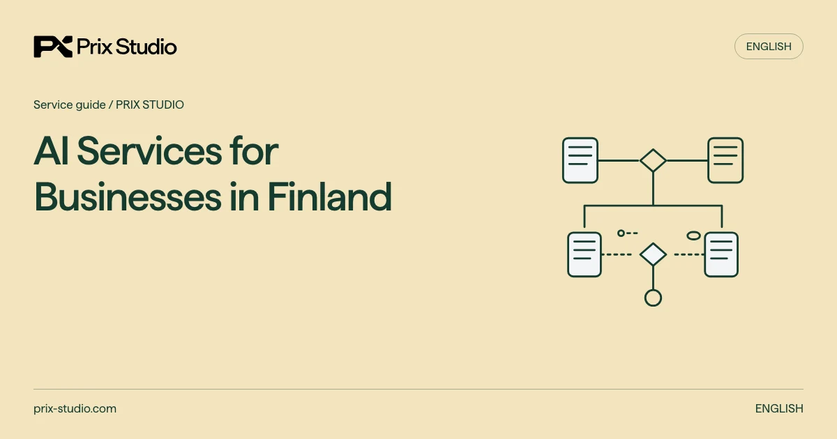 AI Services for Businesses in Finland — conceptual diagram of the source task, responsibilities and delivery decisions.