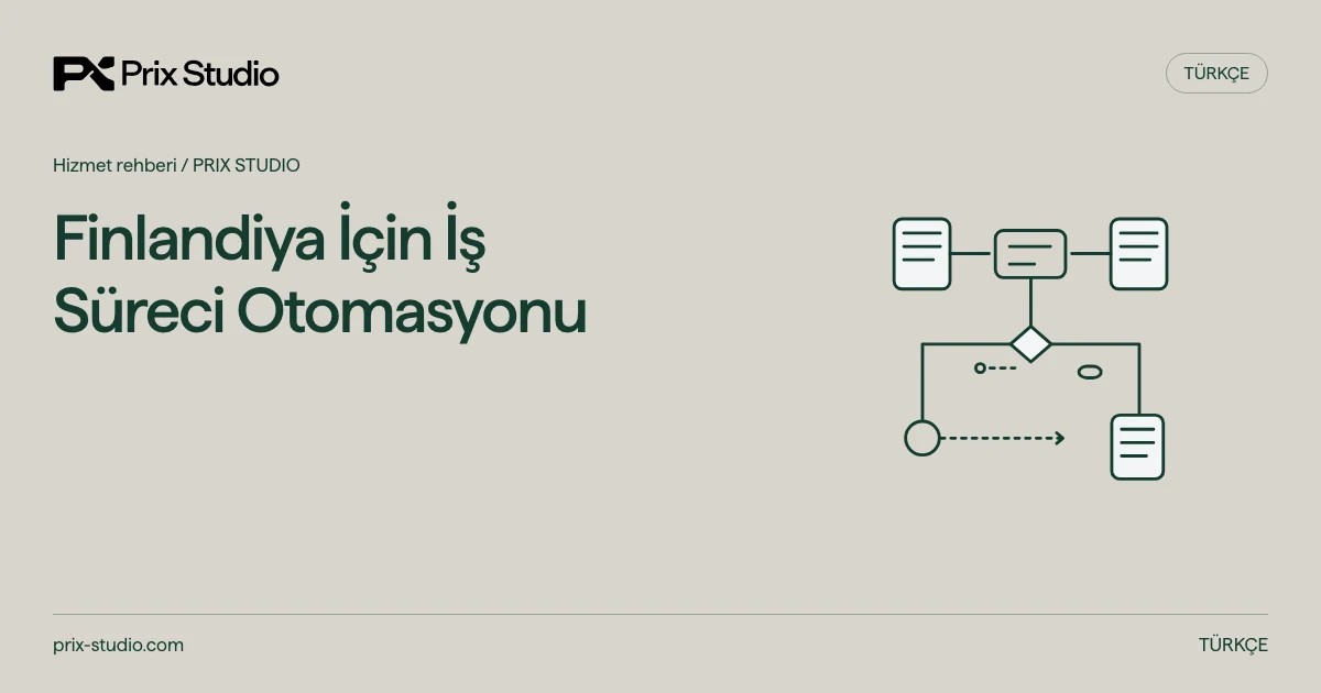 Finlandiya İçin İş Süreci Otomasyonu — kaynakta açıklanan görev, sorumluluk ve teslim kararlarının kavramsal diyagramı.