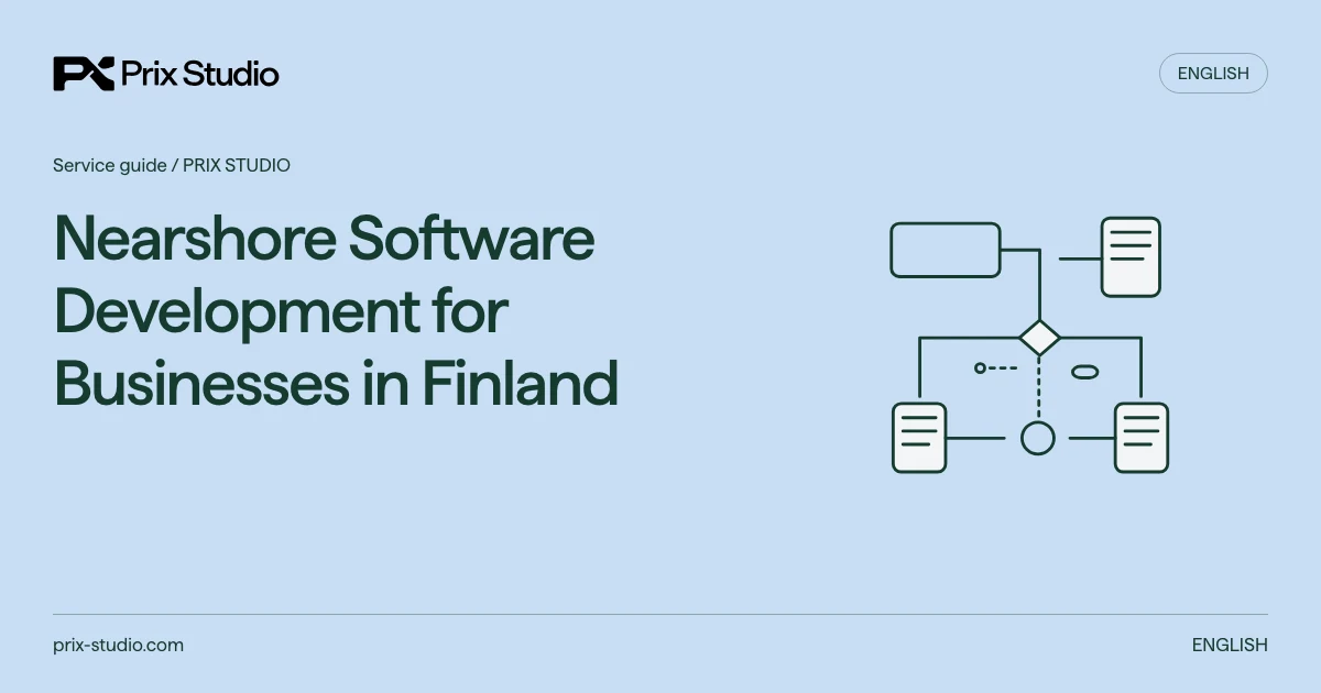 Nearshore Software Development for Businesses in Finland — conceptual diagram of the source task, responsibilities and delivery decisions.