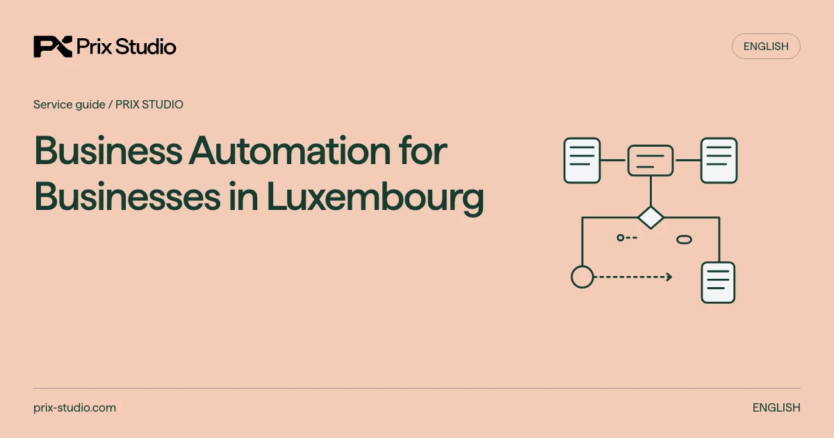 Business Automation for Businesses in Luxembourg — conceptual diagram of the source task, responsibilities and delivery decisions.