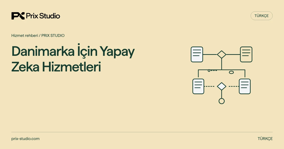 Danimarka İçin Yapay Zeka Hizmetleri — kaynakta açıklanan görev, sorumluluk ve teslim kararlarının kavramsal diyagramı.