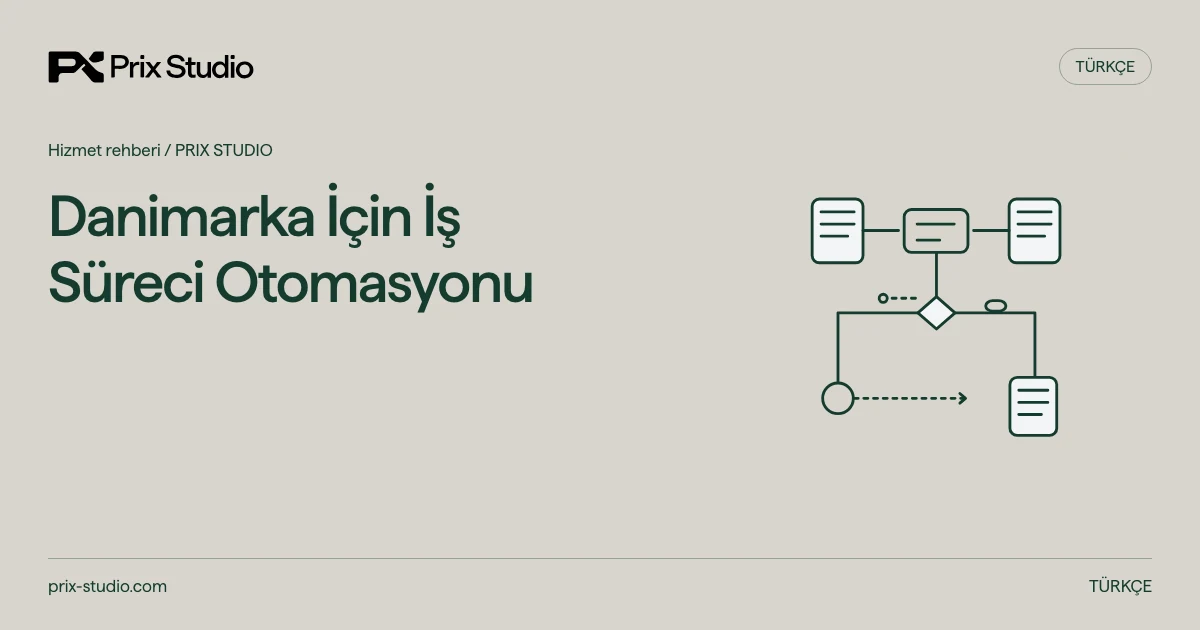Danimarka İçin İş Süreci Otomasyonu — kaynakta açıklanan görev, sorumluluk ve teslim kararlarının kavramsal diyagramı.