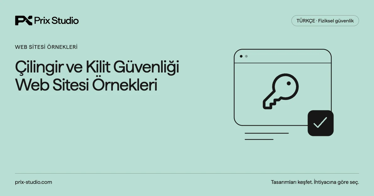 Çilingir ve Kilit Güvenliği Web Sitesi Örnekleri