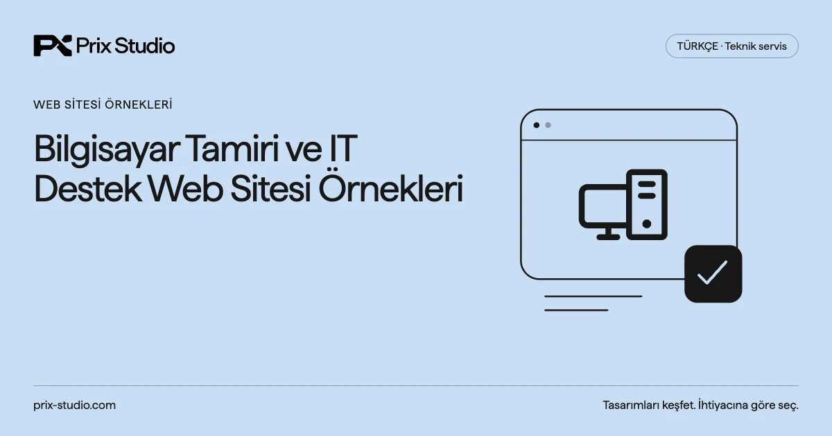 Bilgisayar Tamiri ve IT Destek Web Sitesi Örnekleri