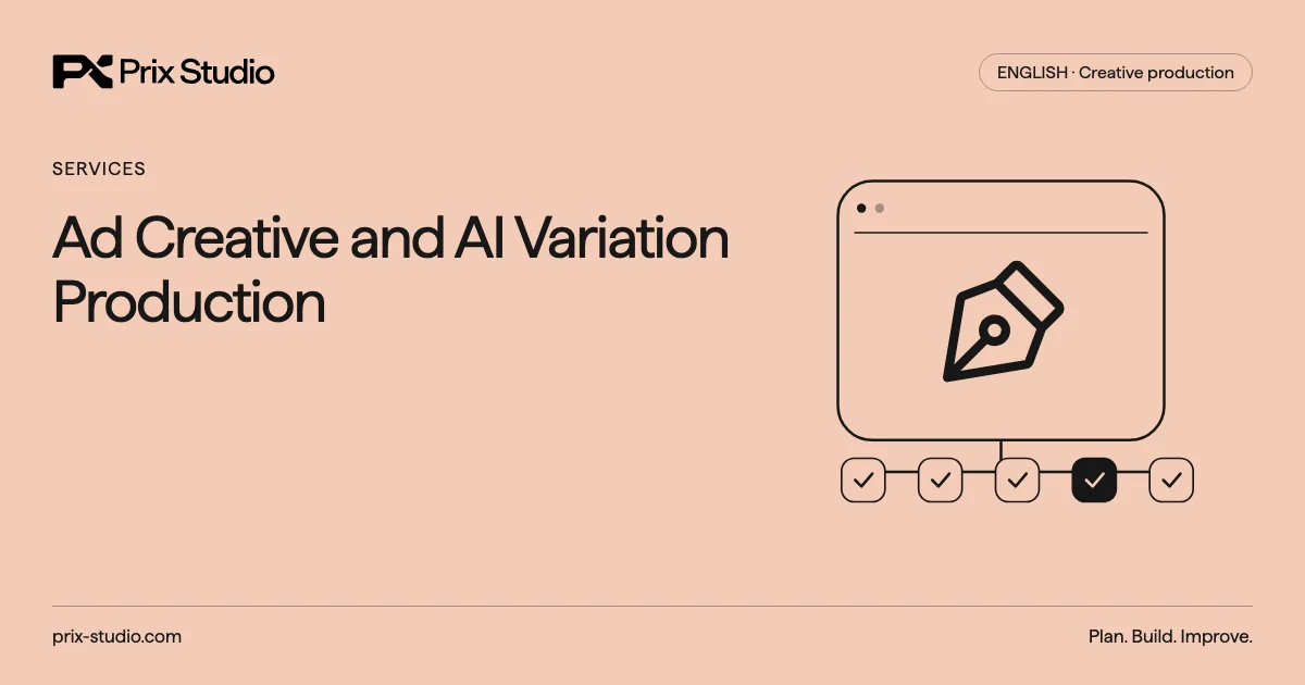 Ad Creative and AI Variation Production