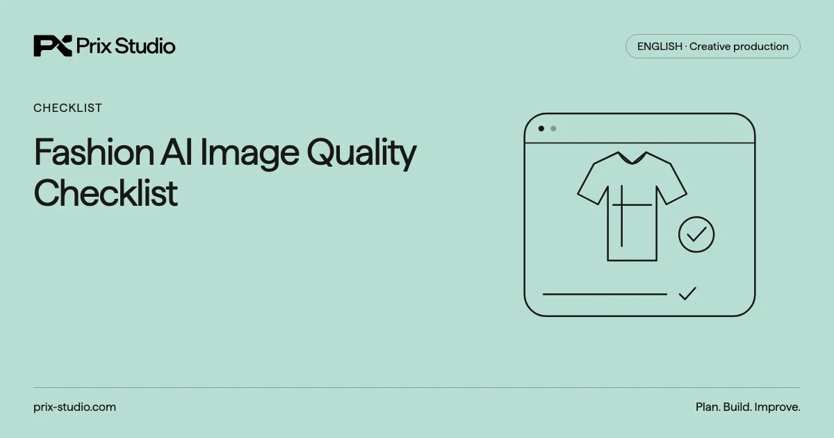 Fashion AI Image Quality Checklist