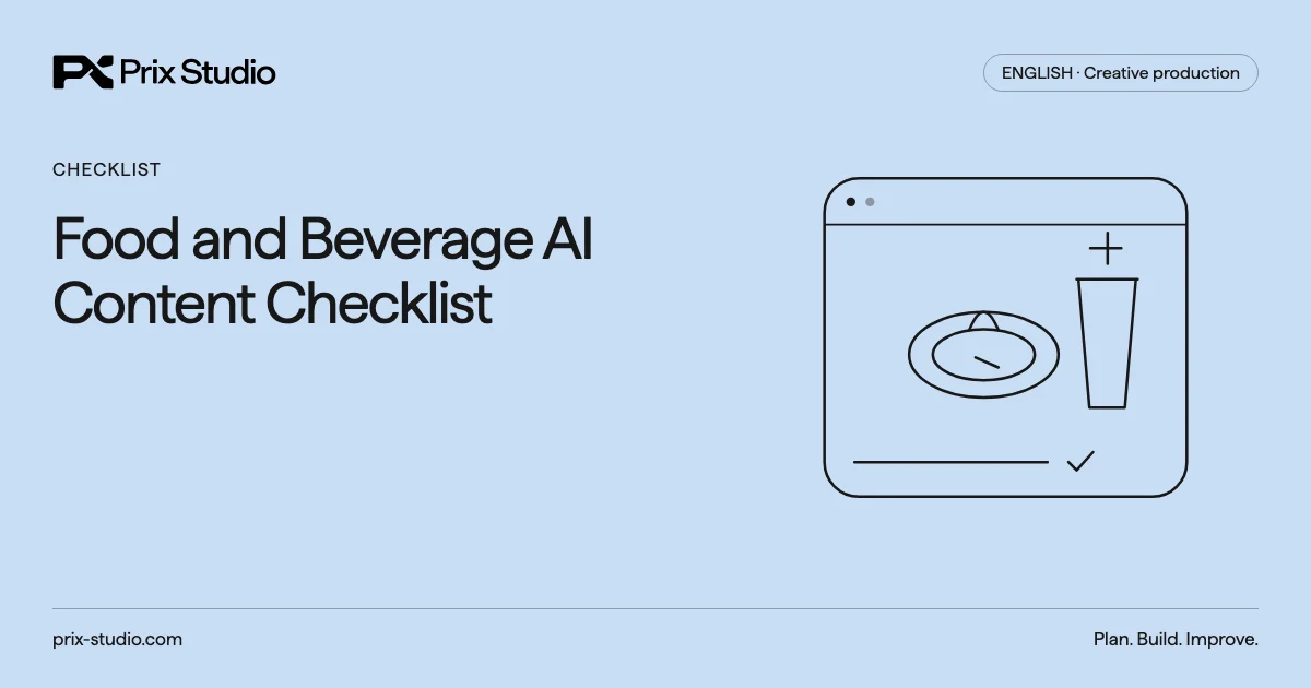 Food and Beverage AI Content Checklist