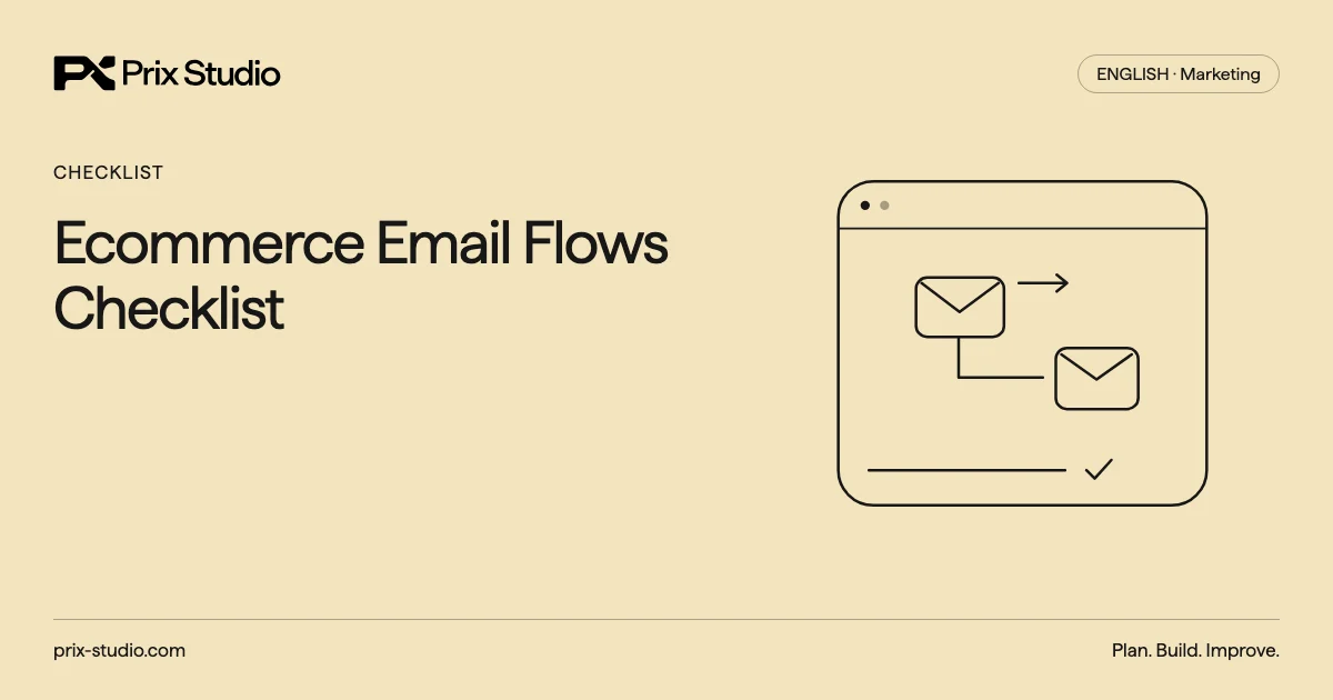Ecommerce Email Flows Checklist