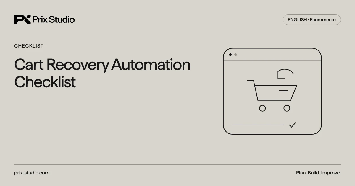 Cart Recovery Automation Checklist