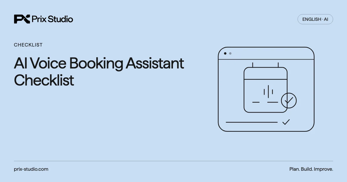 AI Voice Booking Assistant Checklist