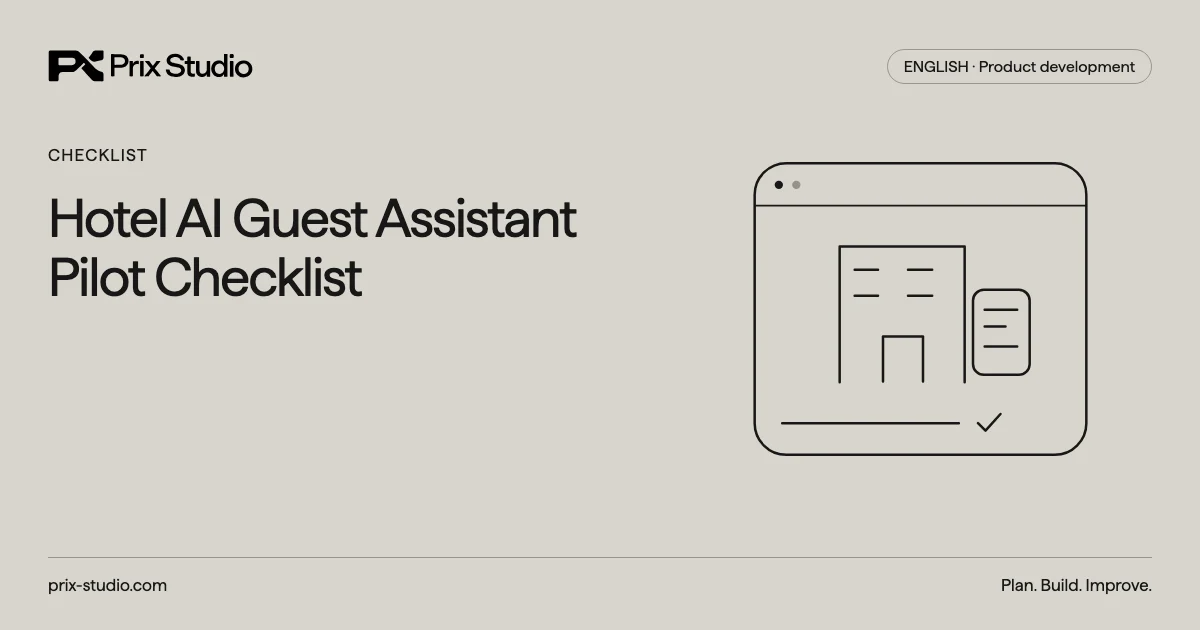 Hotel AI Guest Assistant Pilot Checklist