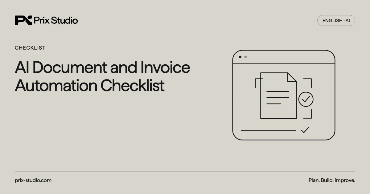 AI Document and Invoice Automation Checklist