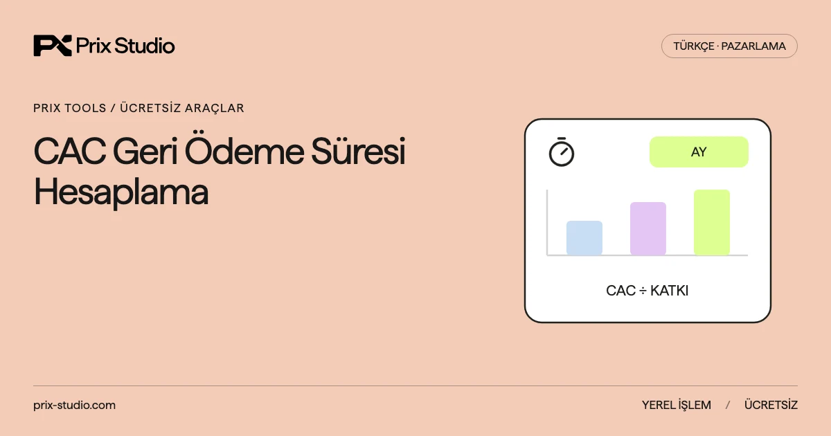 CAC Geri Ödeme Süresi Hesaplama