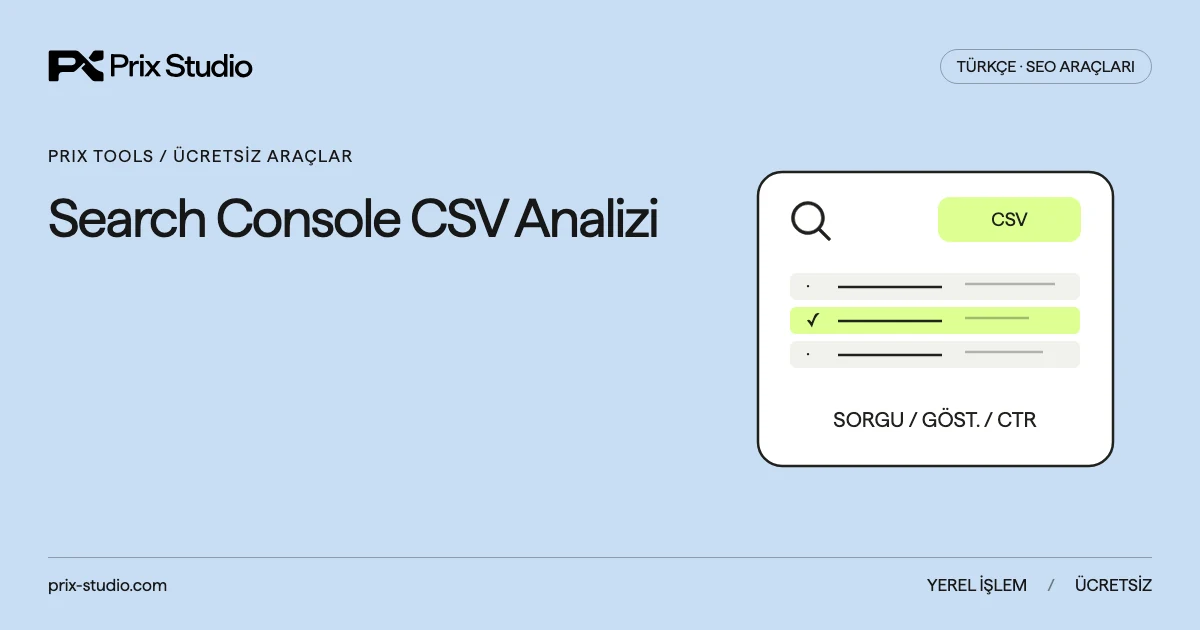 Search Console CSV Analizi