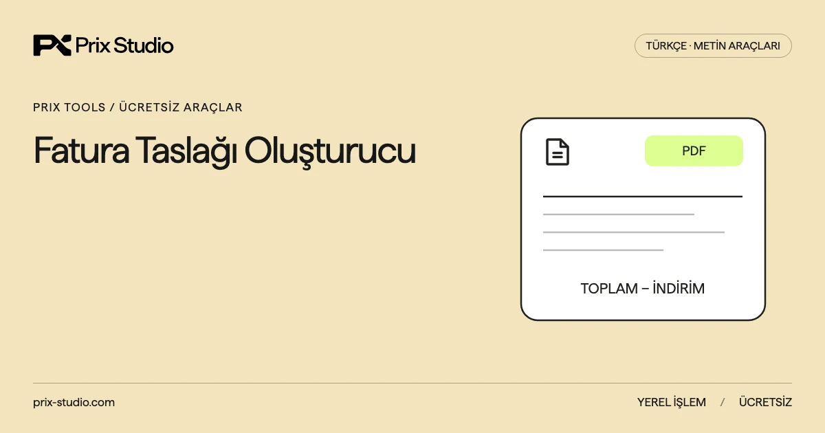 Fatura Taslağı Oluşturucu