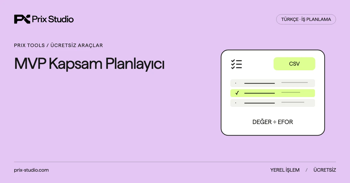 MVP Kapsam Planlayıcı