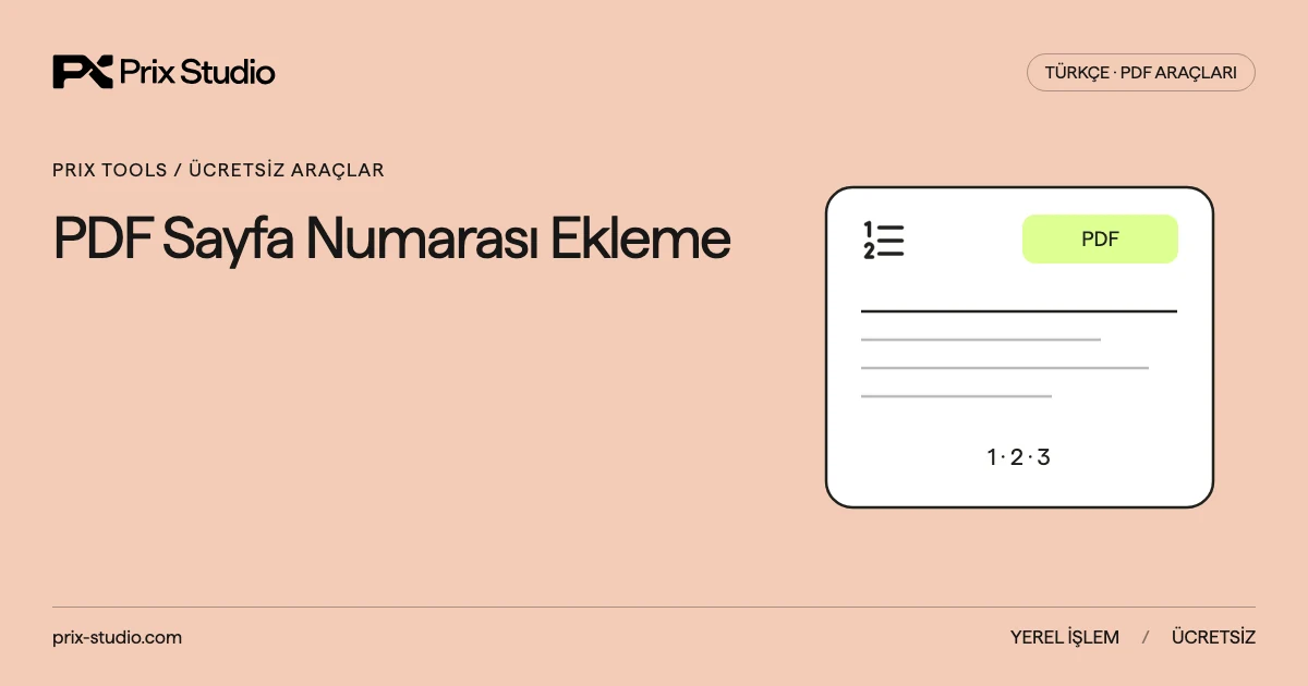 PDF Sayfa Numarası Ekleme